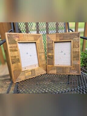 Rustic Natural Wood Photo Frame - Brown